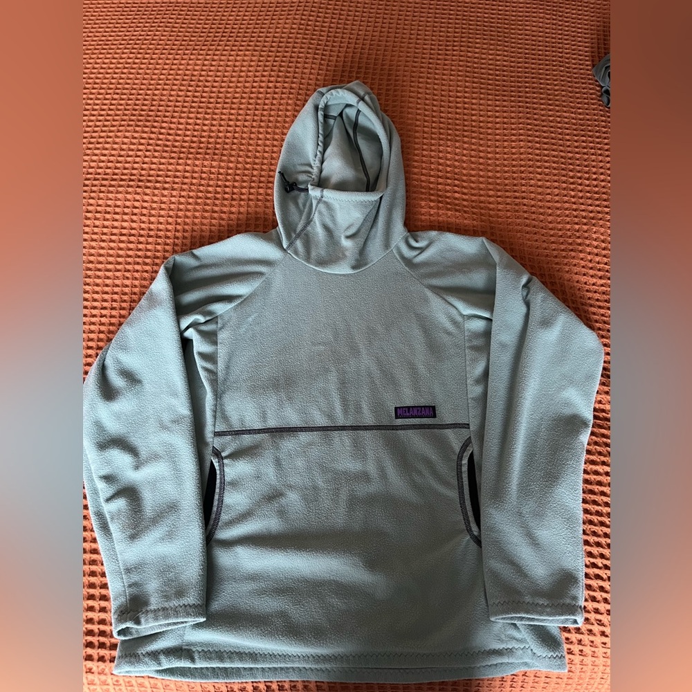 Melanzana Sage Green Fleece Hoodie
